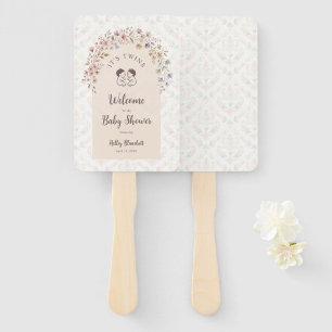 Zwillings-Babyshower Whimsical Pastell Floral LPM2 Fächer