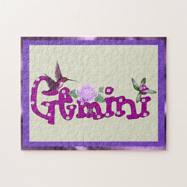 Zwillings-Blumen Puzzle (Horizontal)