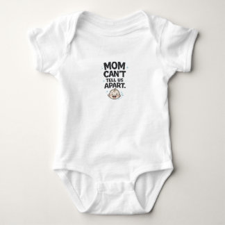Zwillings-Body 'Mama kann uns nicht auseinanderhal Baby Strampler
