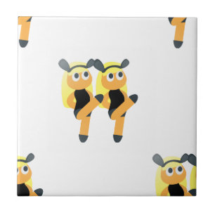 Zwillings-Emoji Fliese