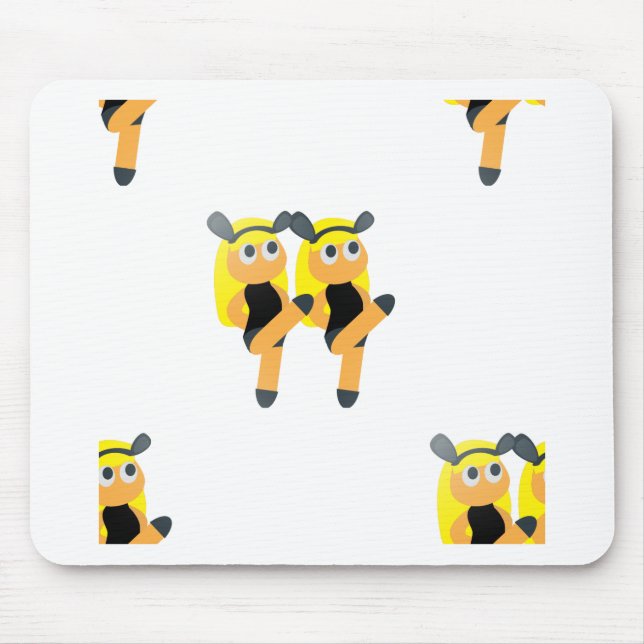 Zwillings-Emoji Mousepad (Vorne)