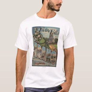 Zwillings-Fälle, Idaho - große Buchstabe-Szenen T-Shirt