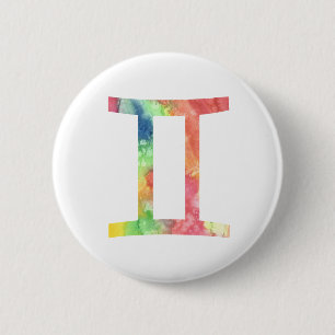 Zwillings-Knopf, Aquarell Button