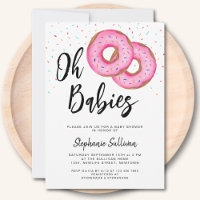 Zwillings-Mädchen-Baby-Party Einladung