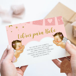 Zwillings Mädchen Engel Bücher für Baby Begleitkarte