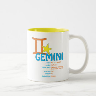 Zwillings-Merkmal-Tasse Zweifarbige Tasse