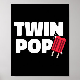 Zwillings-Pop Vatertag Vater Von Zwillingen Poster