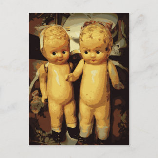 Zwillings-Puppensammlung Postkarte