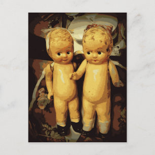 Zwillings-Puppensammlung Postkarte