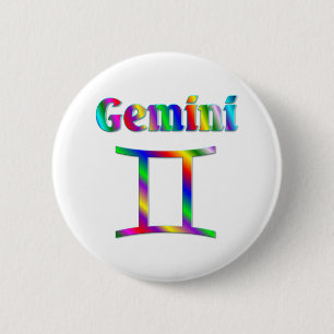 Zwillings-Regenbogen Button