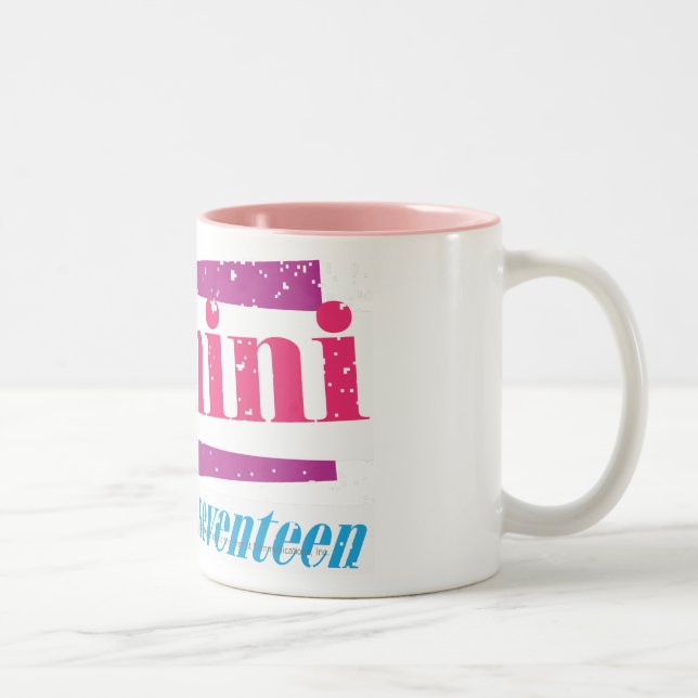 Zwillings-Rosa Zweifarbige Tasse (Rechts)