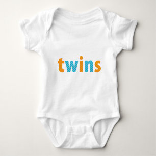ZWILLINGS-SAMMLUNG - Jungen {Orange + Aqua} Baby Strampler