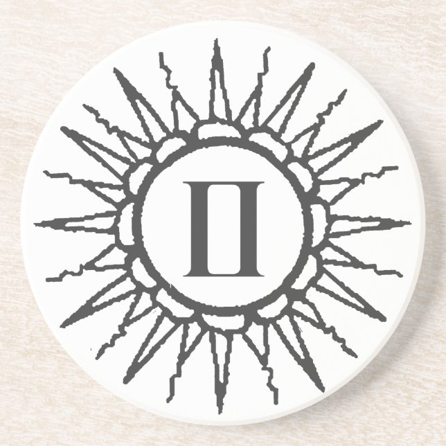 Zwillings-Sandstein-Untersetzer Untersetzer (Vorne)