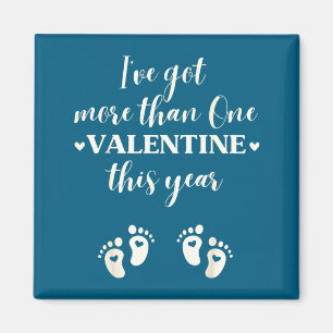 Zwillings-Schwangerschafts-Ankündigung Geschenk fü Magnet