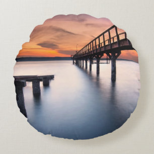 Zwillings-Spucken Rundes Kissen