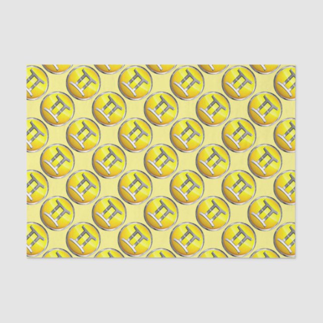 Zwillings-Symbol Seidenpapier (Vorderseite)