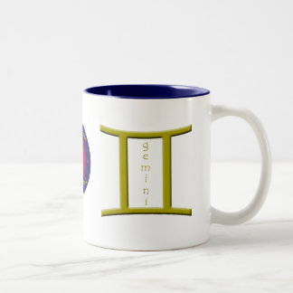 Zwillings-Tierkreis-Symbol-Tasse Zweifarbige Tasse