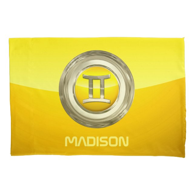 Zwillings-Tierkreis-Zeichen Kissenbezug (Vorderseite)