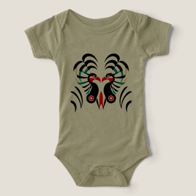 Zwillings-Tribal-Phönix-Geist – Symmetrische Abstr (Design Vorderseite)