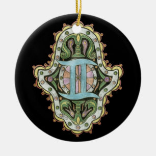 Zwillings-Verzierung Keramik Ornament