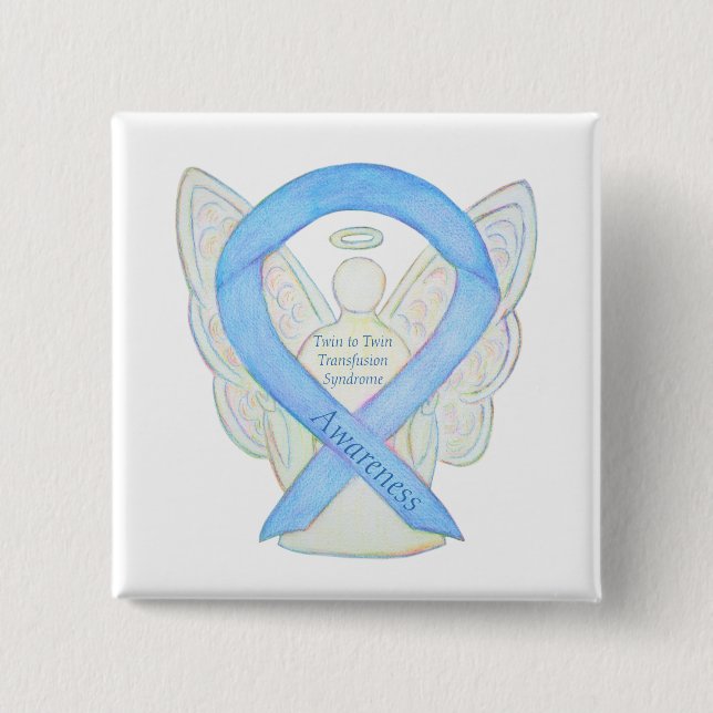 Zwillings-Zwillingsband-Button zur Sensibilisierun Button (Vorderseite)