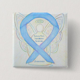 Zwillings-Zwillingsband-Button zur Sensibilisierun Button