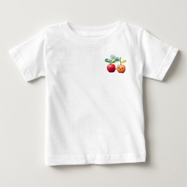 Zwillingsapfel Baby T-shirt (Vorderseite)