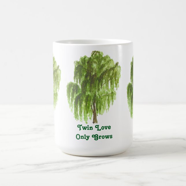 Zwillingsbaum wächst nur an doppelter Liebe Kaffeetasse (Mittel)
