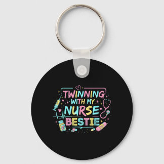 Zwillingsbildung Mit Meiner Krankenschwester Ie Pa Schlüsselanhänger