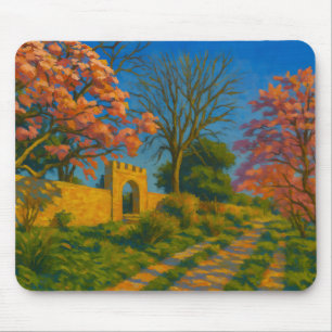 Zwillingsblüten - Stille Gartenpfade Mousepad