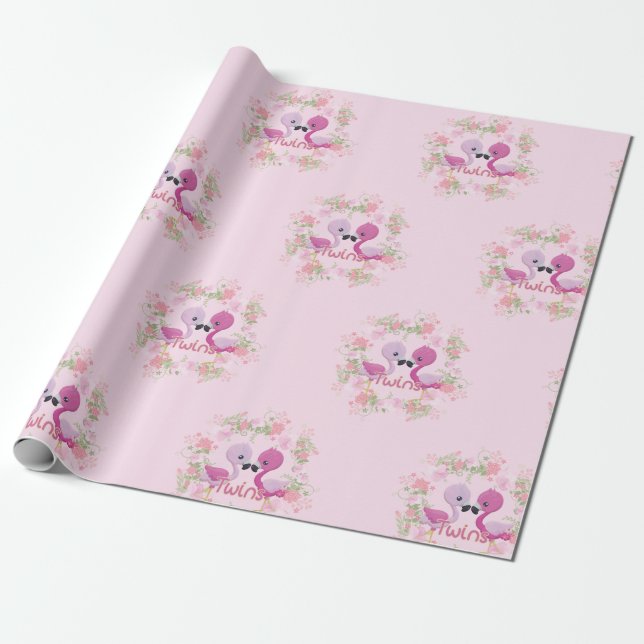 Zwillingsbrand in Rosa Geschenkpapier (Ungerollt)