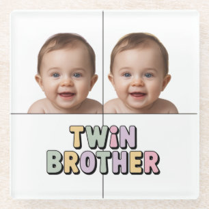 Zwillingsbruder Baby Glasuntersetzer