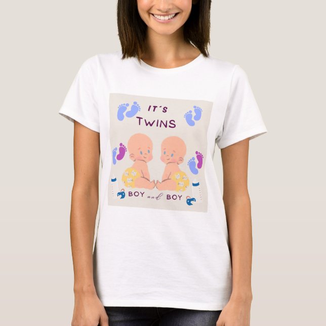 Zwillingsbrüder Baby T-Shirt (Vorderseite)