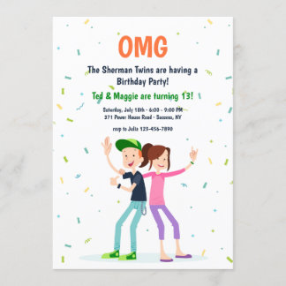 Zwillingseinladung Einladung