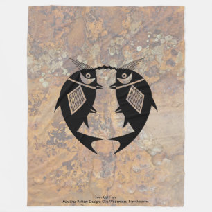 Zwillingsfische, Teppiche aus Mimbres Fleecedecke
