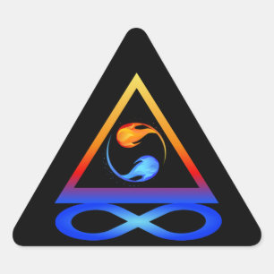 Zwillingsflame Symbol- Dreieckiger Aufkleber