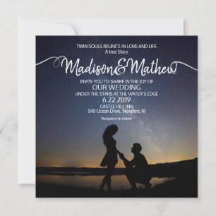 Zwillingsflammen-Hochzeitseinladung Save The Date
