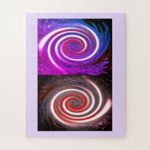 Zwillingsgalaxienkunst Puzzle