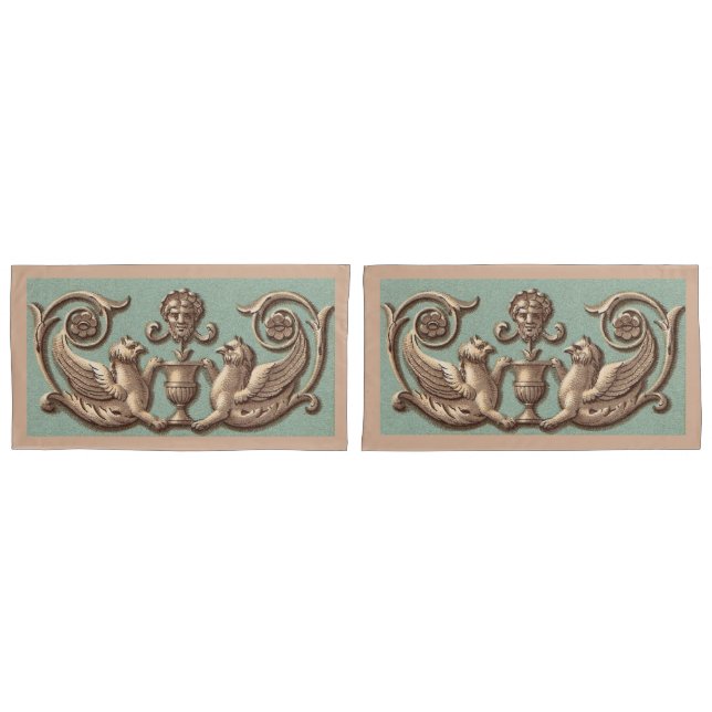 Zwillingsgriffin Kissenbezug (Vorderseite-Set)