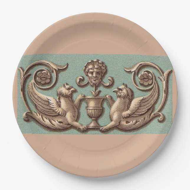 Zwillingsgriffins Pappteller (Vorderseite)