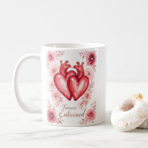 Zwillingsherzen für immer verzaubert von Flora Kaffeetasse