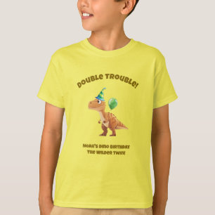 Zwillingsjungen-Dinosaurier-Geburtstags-T-Shirt Th T-Shirt