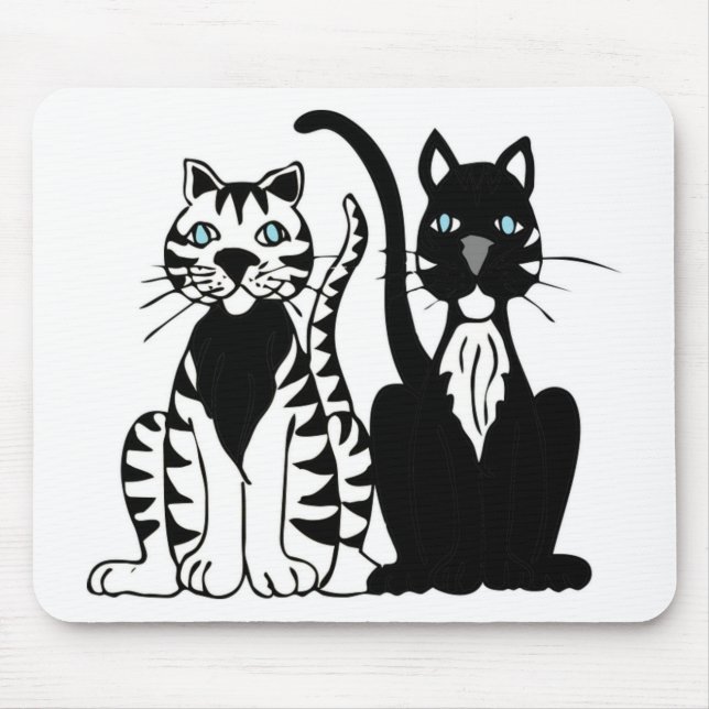 Zwillingskatzen Mousepad (Vorne)