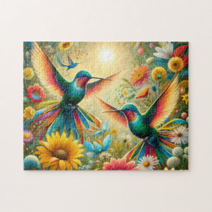 Zwillingskolibris Sonne Puzzle