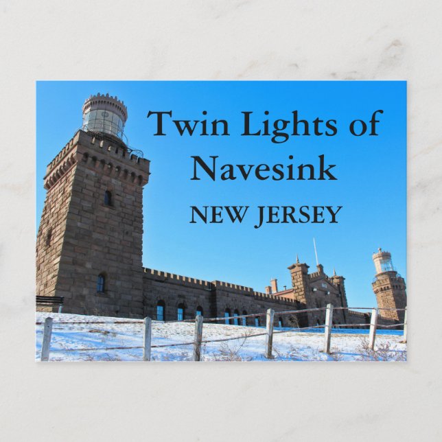 Zwillingslichter von Navesink, New Jersey Postcard Postkarte (Vorderseite)