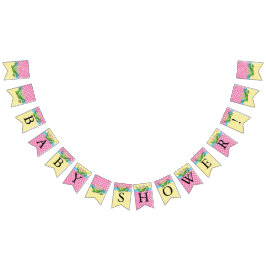 Zwillingsmädchendusche - zwei Erbsen in einem Pod Wimpelkette