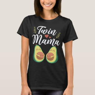 Zwillingsmama Avocado Mama Vegetarier Vegan Mutter T-Shirt