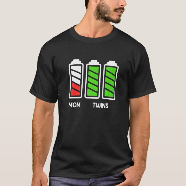 Zwillingsmutter Mutter von 2 Zwillingen, die Zwill T-Shirt (Vorderseite)
