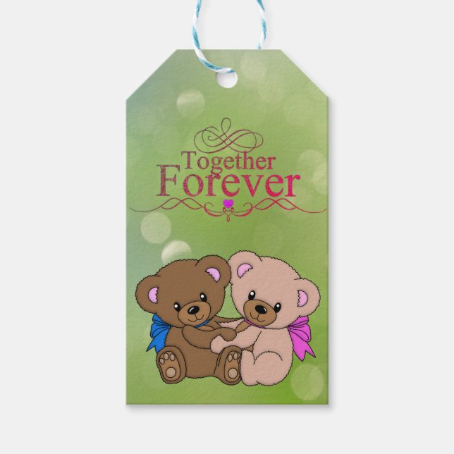 Zwillingspanda-Geschenkmarke Geschenkanhänger (Vorderseite)