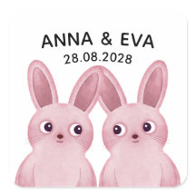 Zwillingsparty mit Pink Bunnies